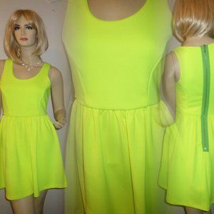 La' more Stunning Neon Yellow/Green Dress
